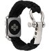 Curea iUni compatibila cu Apple Watch 1/2/3/4/5/6/7, 40mm, Elastic Paracord, Rugged Nylon Rope, Blac