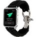 Curea iUni compatibila cu Apple Watch 1/2/3/4/5/6/7, 44mm, Elastic Paracord, Rugged Nylon Rope, Blac